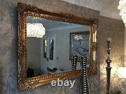 Gold Shabby Chic Ornate Decorative Carved Wall Mirror 37.5 x 27.5 NEW