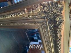 Gold Wall Mantle Mirror Vintage Gilt Frame