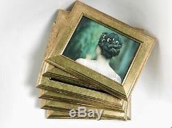 Gold Wood Frames Lot 60 Pcs Bronze Wall Mount Picture Photo Frame Glass Wedding