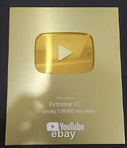 Gold YouTube Play Button Personalized Aluminium YouTube Plaque Custom Wall Decor