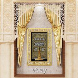 Golden Crushed Diamond Crystal Wall Mirror Vintage Kaaba Sparkly Feature Mirror