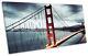 Golden Gate Bridge Print PANORAMIC CANVAS WALL ART Picture Blue