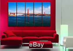 Golden Gate Bridge ready to hang 5 piece wall art/Improved canvas print/MTon MDF