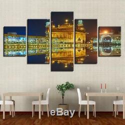 Golden Temple Night View Canvas Art Print for Wall Decor Painting