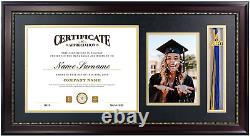 Graduatepro 11X22 Diploma Picture Frame with Tassel Holder for 8.5X11 Document/C