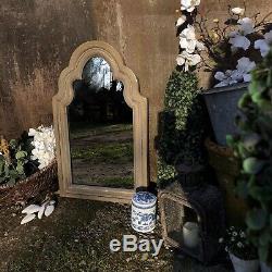 Grey Hand Painted Country Tudor Style Wall Mounted Mirror With a Touch of Gold