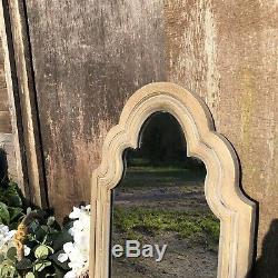 Grey Hand Painted Country Tudor Style Wall Mounted Mirror With a Touch of Gold