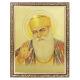 Guru Nanak Golden Foil Photo In Copper Gold Artwork Frame Big (14 X 18 Inch)