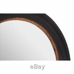 Gwen Wall Mirror Polyurethane Frame Black & Gold Shabby Chic Style