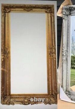 HEAVY ORNATE 6FT WALL/ FLOOR MIRROR Ornate GREY OR GOLD NEW. Ask for. Deliv quote