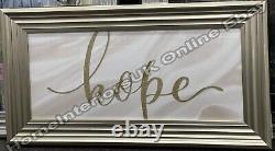 HOPE marble effect background with liquid art & champagne step frame picture