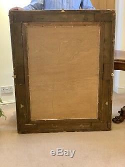 HUGE Extra Large gold gilt French antique Frame Wall leaner mirror Gesso Old