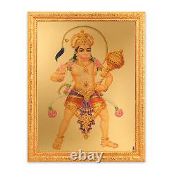 Hanumanji Golden Foil Photo In Golden Frame Big (14 X 18 Inches)