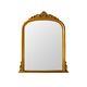 Henrietta Gold Wall Mirror Over Mantle Fireplace Mounted Wood Frame Hanging New