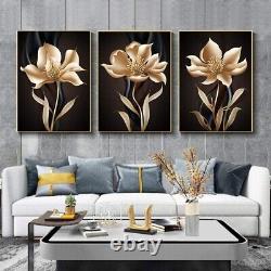 High-Definition Modern Wall Art 70 x 150 cm, Glass with Gold Aluminum Frame