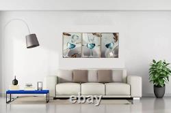 High-Definition Modern Wall Art 70x150cm Glass Printing Gold Aluminum Frame