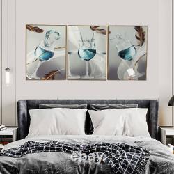 High-Definition Modern Wall Art 70x150cm Glass Printing Gold Aluminum Frame