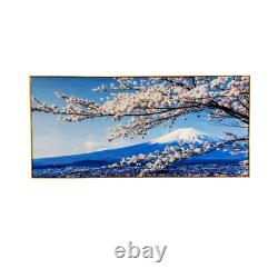 High-Definition Modern Wall Art with Gold Aluminum Frame Vibrant Glass Paint