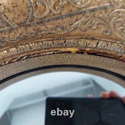 Hollywood Regency Gold Florentine Wall Accent Mirror Ornate Italy 16x14 Vintage