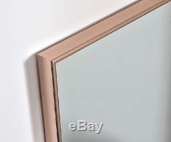 Home Selections Rose Gold Large Metal Framed Long Full Length Wall Mirror