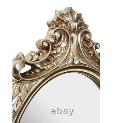 Housewares Garlanded Shape Oval Wall Amazing Mirror Champagne Mirrored Glass