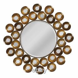 Interiors By Premier Tribeca Gold Wall Mirror Metallic Gold Cup Frame