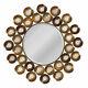 Interiors By Premier Tribeca Gold Wall Mirror Metallic Gold Cup Frame