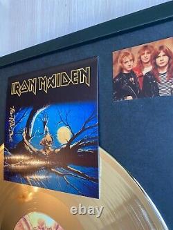 Iron Maiden Fear Of The Dark 1992 Custom 24k Gold Vinyl Record In Wall Frame