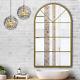 Ironsmithn Wall Mirror Mounted Decorative Long Hanging Arched Window Frame Decor