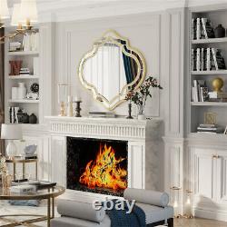 Irregular Wall Mirror Gold Rim Frame Symmetrical Mirror Decorative Vanity Mirror