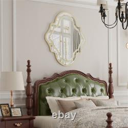 Irregular Wall Mirror Gold Rim Frame Symmetrical Mirror Decorative Vanity Mirror