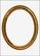 Italian large oval moulded wood picture frames /distressed gold leaf finish
