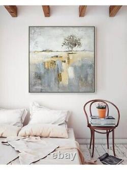 John Lewis Abstract Tree Hand-Painted Framed Canvas 70 x70cm (Scuffed Frame) A