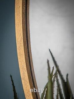 John Lewis Cade 100cm Framed Round Wall Mirror (Antique Gold) B+