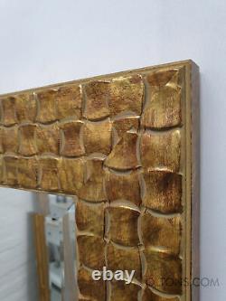 John Lewis Gold Mosaic Wall Mirror Wood Frame Bevelled 106x76cm 42x30 RRP£150