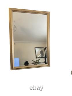 John Lewis Ribbed Frame Rectangular Wall Mirror Gold