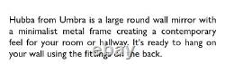 John Lewis Umbra Hubba Round Metal Frame Wall Mirror 86cm Brass RRP £150