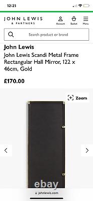 John Lewis large gold mirror john lewis scandi brass Mirror 122 x 46