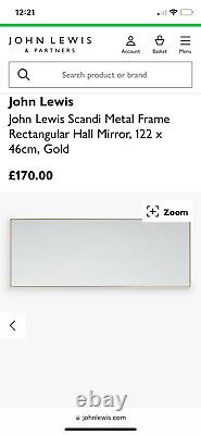 John Lewis large gold mirror john lewis scandi brass Mirror 122 x 46