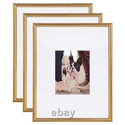 Kate and Laurel Adlynn Wall Picture Frame Set 16 x 20 matted to 8 x 10 Go