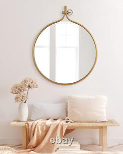 Kate and Laurel Yitro Metal Framed Wall Mirror, 30x37, Gold