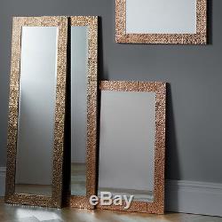 Kingsway Set of 4 Gold Mosaic Frame Full Length Long Wall Mirrors 53 x 17.5