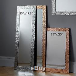 Kingsway Set of 4 Mosaic Frame Gold Full Length Long Wall Mirrors 105.5x75cm