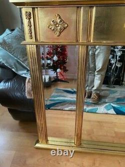 LARGE GOLD Bevelled Wall Mirror vintage style 122cm collection only blackpool