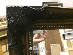 LARGE Walnut & Gold Framed Ornate Wall Overmantle Mirror CHOOSE YOUR SIZE