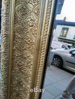 Large Antique Gilt Frame Wall Hanging Mirror 120 x 90 cms