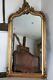 Large Antique Gold Gilt French Arch Over mantle Hall Wall Leaner Mirror 5ft