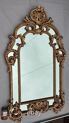 Large Antique Style French Giltwood Wall Hall Bedroom Mirror 145 cm H 84 cm w