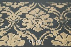 Large Black Mirror Hand Painted Gold Scroll Decorative French Style Gold Stencil