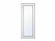 Large Framed Wall Mirror Silver Frame Angled Beveled Panels 50 x 130 cm Fenioux